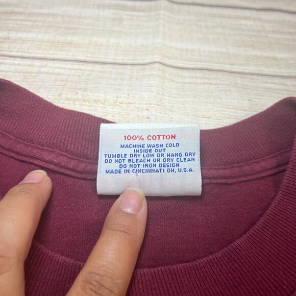 Texas A&M Aggies Football T-Shirt Medium Maroon Crable Sportswear Cotton Tee - Picture 4 of 9